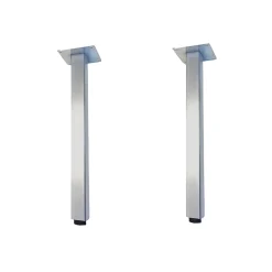 Lot de 2 pieds en métal pour meuble de salle de bain-Jindoli Outlet