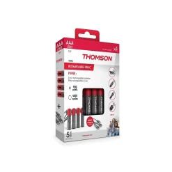 Lot de 4 Piles AAA - LR03 Li ion 1,5V rechargeables par USBC avec câble multi USB - 520302^Thomson