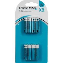 Lot de 8 piles alcaline LR03 - Bleu--5Five Sale