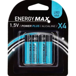 Lot de 4 piles Power Plus LR03 avec - Bleu foncé-^5Five Best