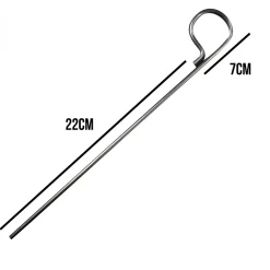 Lot de 10 pitons fixes gazon en inox 29 cm -^Linxor New