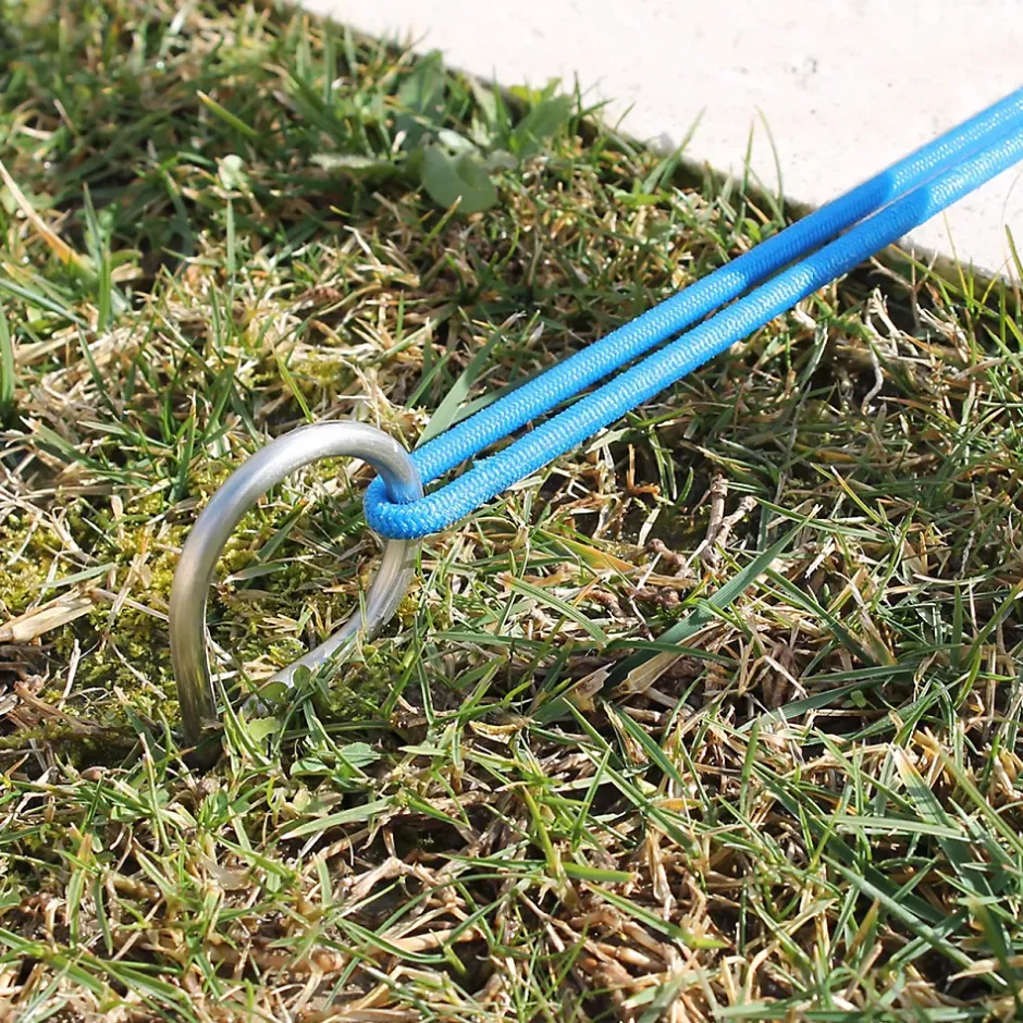 Lot de 10 pitons fixes gazon en inox 29 cm -^Linxor New