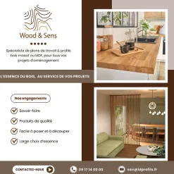 Lot de 6 Plinthes Goulotte MDF, L.2.44 m x H.6.8 cm, Ep.18 mm-Wood&Sens Hot