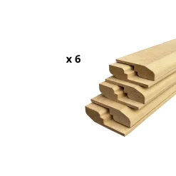 Lot de 6 Plinthes Goulotte MDF, L.2.44 m x H.6.8 cm, Ep.18 mm-Wood&Sens Hot