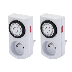 Lot de 2 programmateurs mécaniques 3500W --Chacon Hot