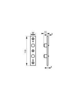 Lot de 2 protège-gonds, acier zingué --Thirard Online