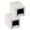 Lot de 2 raccords RJ45 F/F CAT6 - Blanc --Zenitech