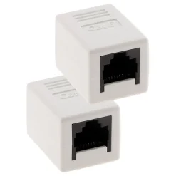 Lot de 2 raccords RJ45 F/F CAT6 - Blanc --Zenitech