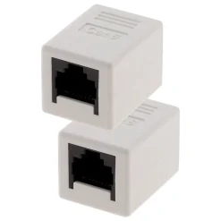 Lot de 2 raccords RJ45 F/F CAT6 - Blanc --Zenitech