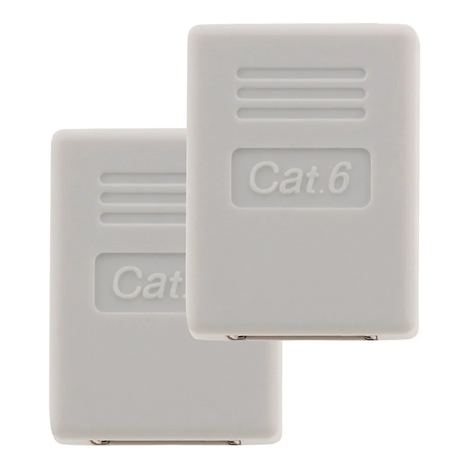 Lot de 2 raccords RJ45 F/F CAT6 - Blanc --Zenitech