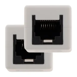 Lot de 2 raccords RJ45 F/F CAT6 - Blanc --Zenitech