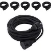 Lot de 6 rallonges 1x16A - 3500W - 10m - Noir --Chacon Best
