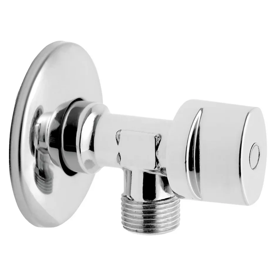 Lot de 3 Robinet vanne d'angle chrome avec rosace 1/2" x 3/8"-Monmobilierdesign Clearance