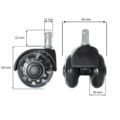 Lot de 5 Roulettes Universelles Robustes à Roulement Moderne Pivotant^Finebuy Best