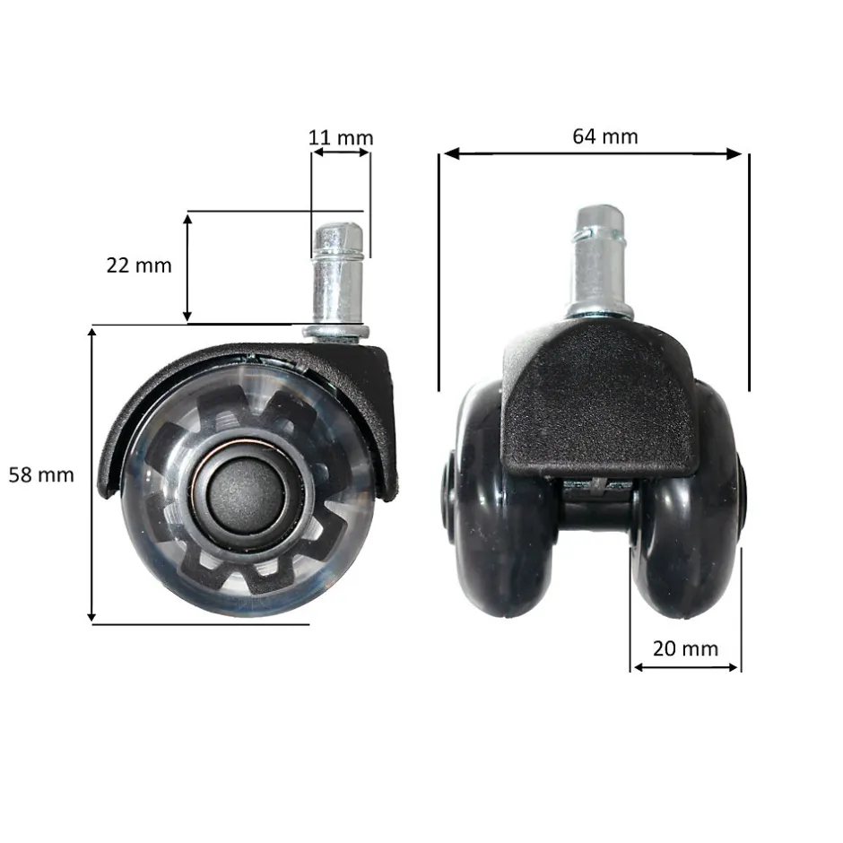 Lot de 5 Roulettes Universelles Robustes à Roulement Moderne Pivotant^Finebuy Best