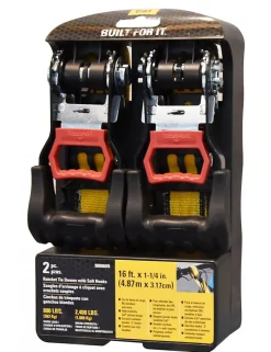 LOT DE 2 SANGLES D' ARRIMAGE A CLIQUET AVEC CROCHETS^Caterpillar Best