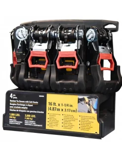 LOT DE 4 SANGLES D' ARRIMAGE A CLIQUET AVEC CROCHETS-Caterpillar Sale