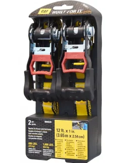 LOT DE 2 SANGLES D'ARRIMAGE A CLIQUET^Caterpillar Hot