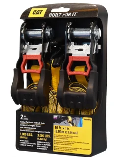 LOT DE 2 SANGLES D'ARRIMAGE A CLIQUET-Caterpillar New