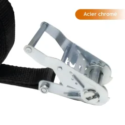 Lot de 2 sangles d'arrimage à cliquet - 35 mm x 7 m - Noir -^Linxor Sale