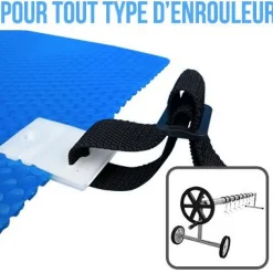 Lot de 8 Sangles pour enrouleur de bâche à bulles -^Linxor Best