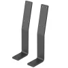 Lot de 2 supports de dossier en acier gris à visser pour siège lit 345x90x50 mm-Ml-Design Hot