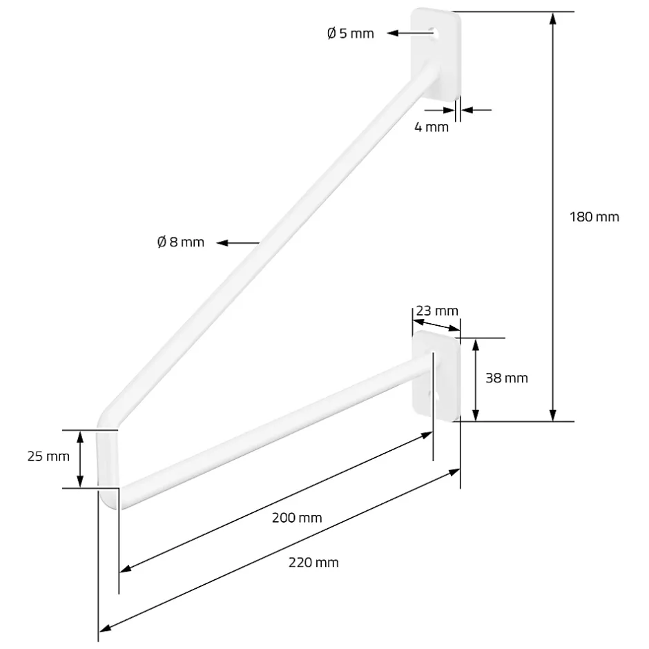Lot de 2 supports d'Etagere murale console décorative en acier-Ml-Design New