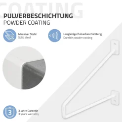 Lot de 2 supports d'Etagere murale console décorative en acier-Ml-Design New