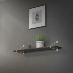 Lot de 2 supports d'Etagere murale console décorative en acier-Ml-Design New