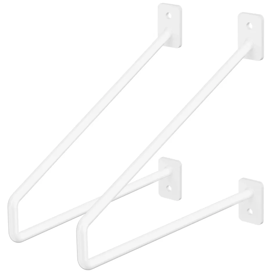 Lot de 2 supports d'Etagere murale console décorative en acier-Ml-Design New