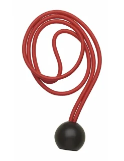 Lot de 4 tendeurs en caoutchouc à boules, 4mmx40cm, rouge --Thirard Discount