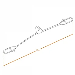 Lot de 10 tendeurs sandows sécurisés et normés avec passant piton - Gris --Linxor Outlet