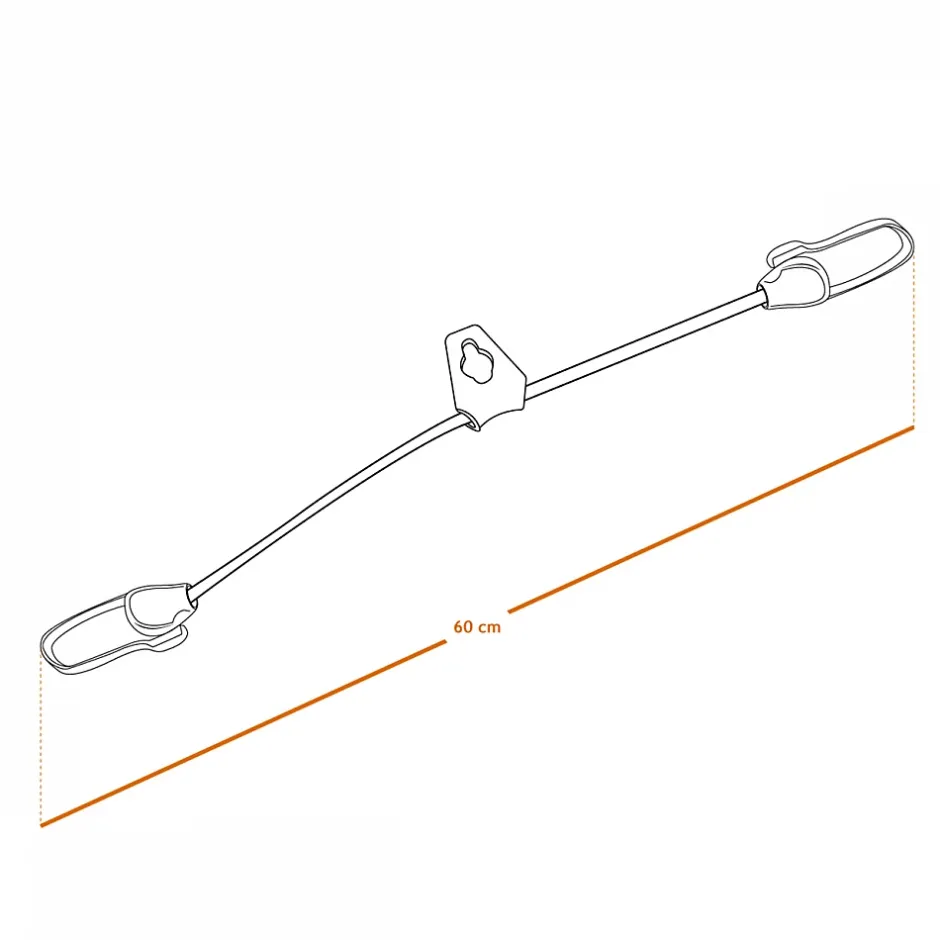Lot de 10 tendeurs sandows sécurisés et normés avec passant piton - Gris --Linxor Outlet
