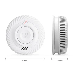 Lot de 2x Détecteur de fumée CE Pile 10 ans scellée connecté Wifi-Kyf