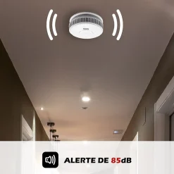 Lot de 2x Détecteur de fumée CE Pile remplaçable 3 ans-Kyf Sale