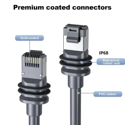 30m Elfcam - Câble Starlink Gen 3, Ethernet Cat6 26AWG, Intérieur/Extérieur, Rallonge pour Starlink Gen 3/Mini^Elfcam-shop Sale