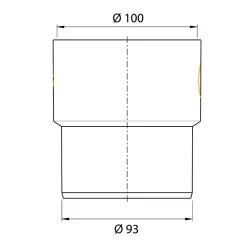 Manchette de raccordement Femelle 100 / Mâle 93mm^Wirquin New