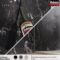 Mastic bain et cuisine noir 280ml-Rubson Outlet
