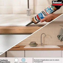 Mastic bain et cuisine blanc 280ml^Rubson Outlet