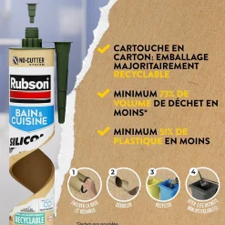 Mastic bain et cuisine blanc 280ml^Rubson Outlet