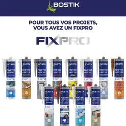 Mastic colle miroirs 290 ml coloris blanc-Bostik
