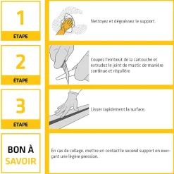 Mastic colle multi-usages transparent flex Crystal Clear 300 gr^Sika Discount