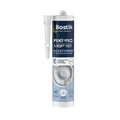 Mastic colle spécial polystyrène et moulures blanc Fixpro MSP 121, cartouche de 290 ml-Bostik Best