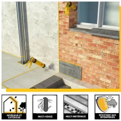 Mastic colle tout en un flex 11FC, Gris-Sika Outlet