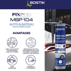 Mastic colle voitures et bateaux 290 ml coloris noir^Bostik Best