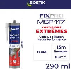 Mastic hybride polymère haute performance Fixpro conditions extrêmes 290 ml-Bostik Hot