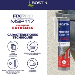 Mastic hybride polymère haute performance Fixpro conditions extrêmes 290 ml-Bostik Hot