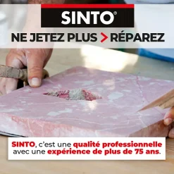 Mastic polyester pierre rouge en tube de 66 ml-Sinto Best