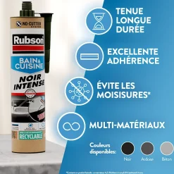 Mastic Bain&Cuisine inox cartouche 280ml-Rubson