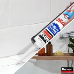 Mastic Bain&Cuisine Séchage Rapide blanc cartouche 280ml-Rubson Discount